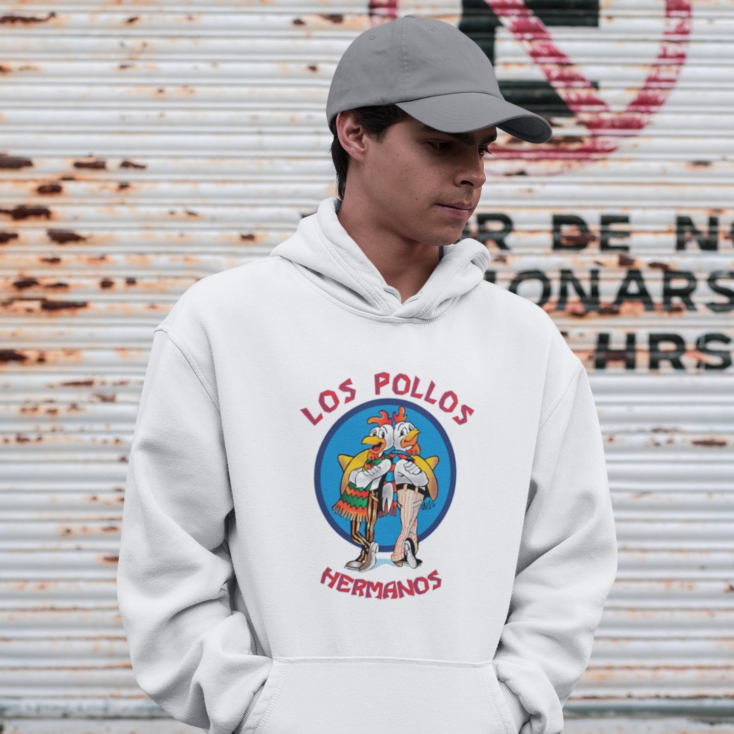 GR8Shop Los Pollos Restaurant Hermanos Bad Breaking T-Shirt Blanc pour Les Hommes Size S GR8Shop Los Pollos Restaurant Hermanos Bad Breaking T-Shirt Blanc pour Les Hommes Size S
